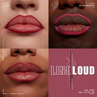 Line Loud Waterproof Lip Liner Pencil, Infused with Vitamin E, Vegan Formula, Transfer & Fade resistant lip liner