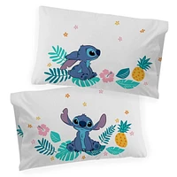 Lilo & Stitch Denim Hawaïen Ensemble de Draps 4-Pièces pour Lit 2 Places Pour Lit 2 Places