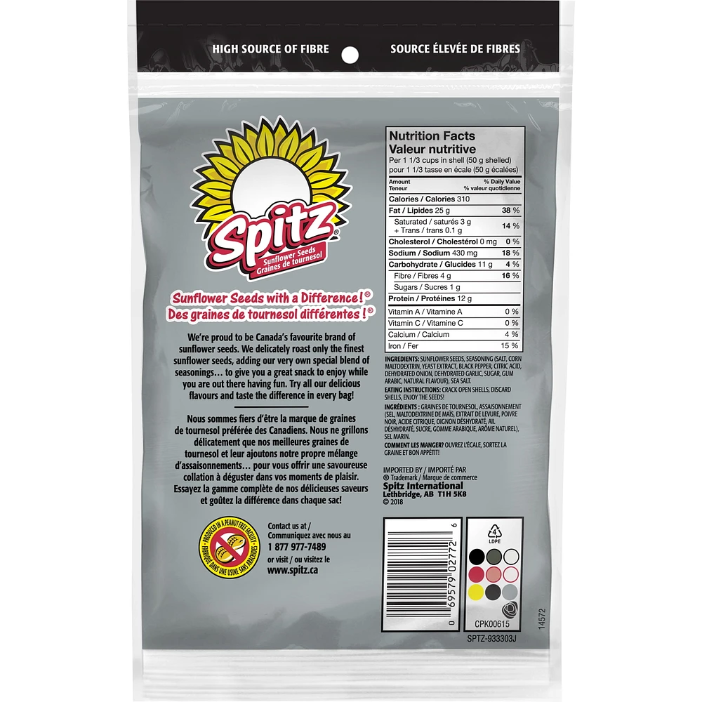 Spitz Cracked Pepper Sunflower Seeds, 210g