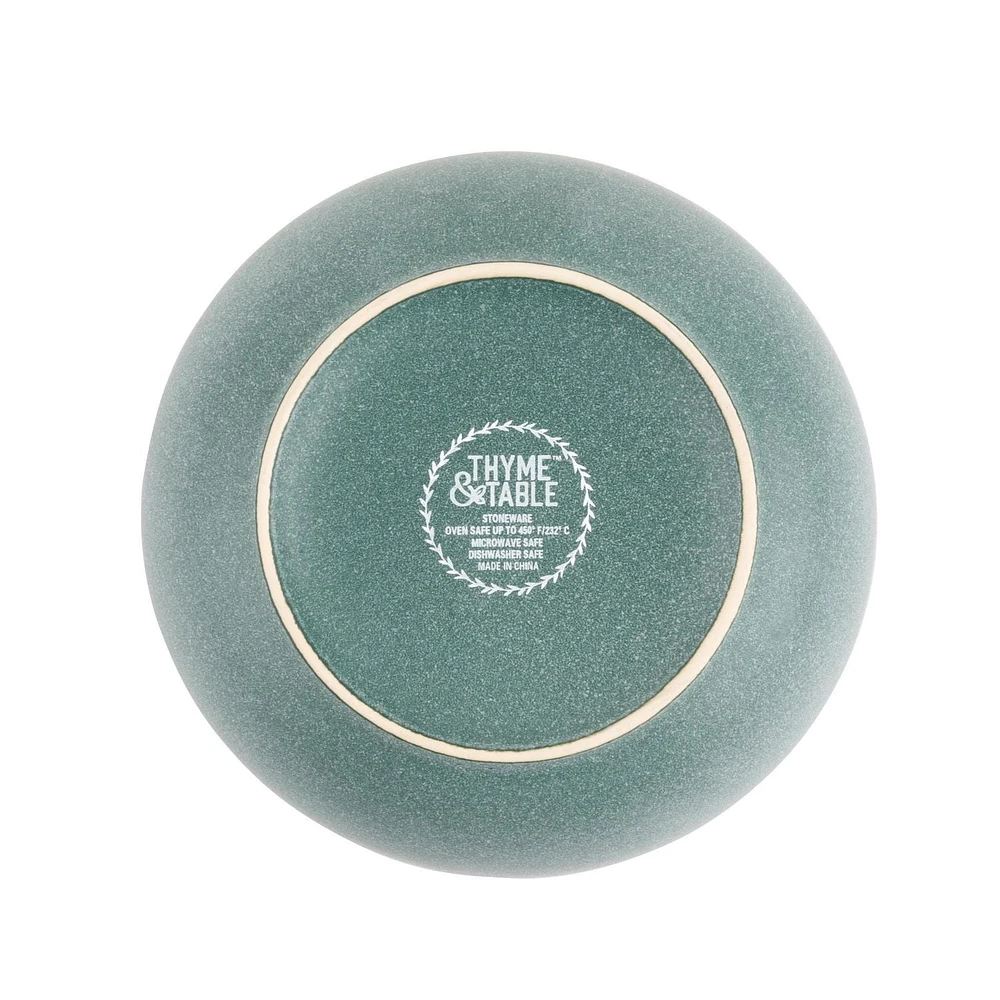 Bol en grès Thym & Table, vert caspien