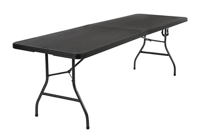 Table pliante pliante à soufflet pliante COSCO Deluxe de 8 pi x 30 po, blanche