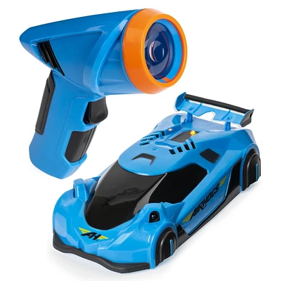 Air Hogs, Zero Gravity Laser, Laser-Guided Wall Racer, Wall Climbing Remote Control Race Car, Blue