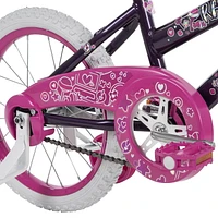 Movelo Razzle Vélo de 16 pouces pour filles, Rose / Violet Âges 4-6