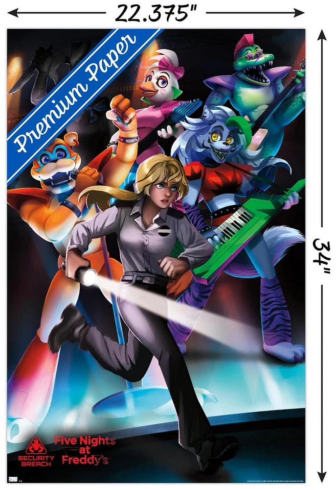Five Nights at Freddy's: Security Breach - Group Wall Poster, 14.725" x 22.375"