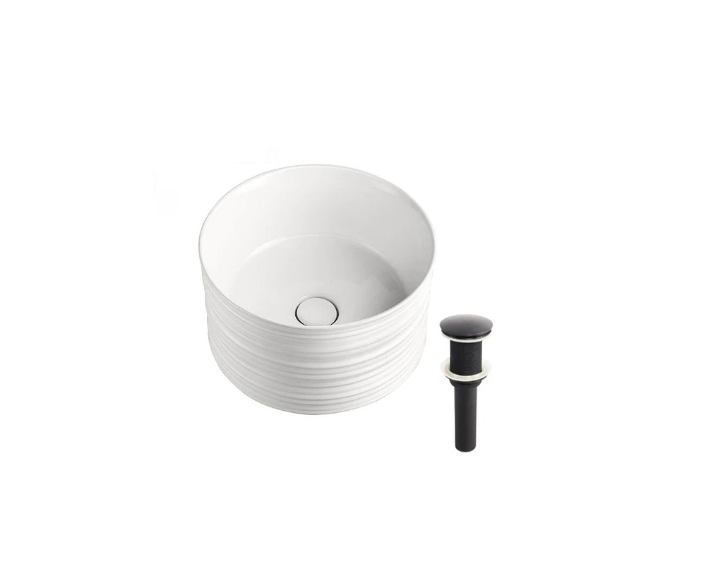 DROP Bath and Kitchen DR091351 Bathroom Vessel Sink Set