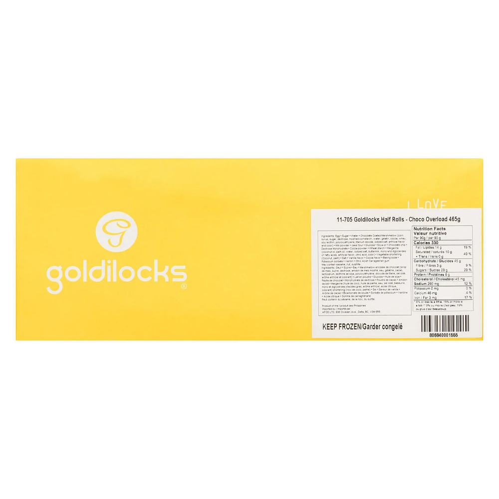 GOLDILOCKS PH HALF ROLL CHOCO 12/480G, GOLDILOCKS HALF ROLL CHOCO