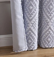 Panneau de fenêtre simple occultant avec passe-tringle à clip Jacquard