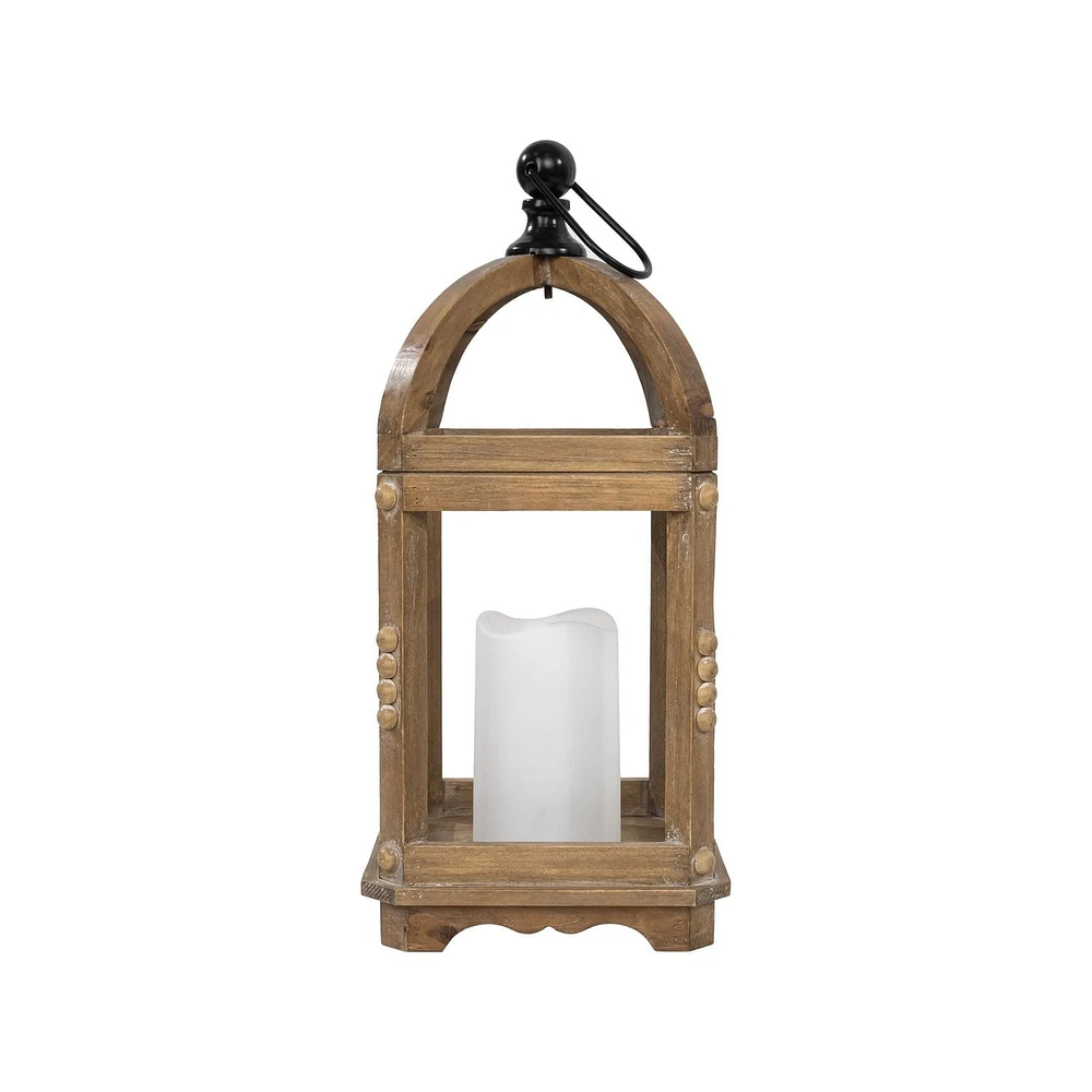 Hometrends Lanterne en bois 14.5pouces High 6.9 x 6.9 x 15.2 pouces