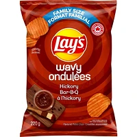 Wavy Lay’s Hickory BBQ flavoured potato chips, 220g
