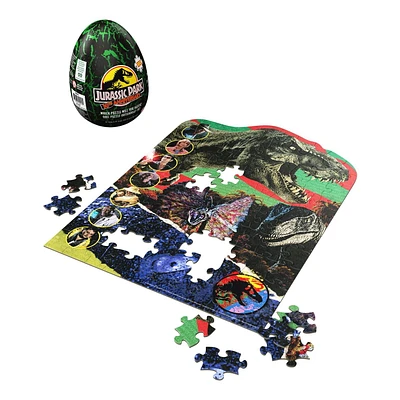 Jurassic World, Puzzle mystère de 100 pièces, Film parc de dinosaures avec emballage en forme d'œuf, pour adultes et enfants à partir de 4 ans