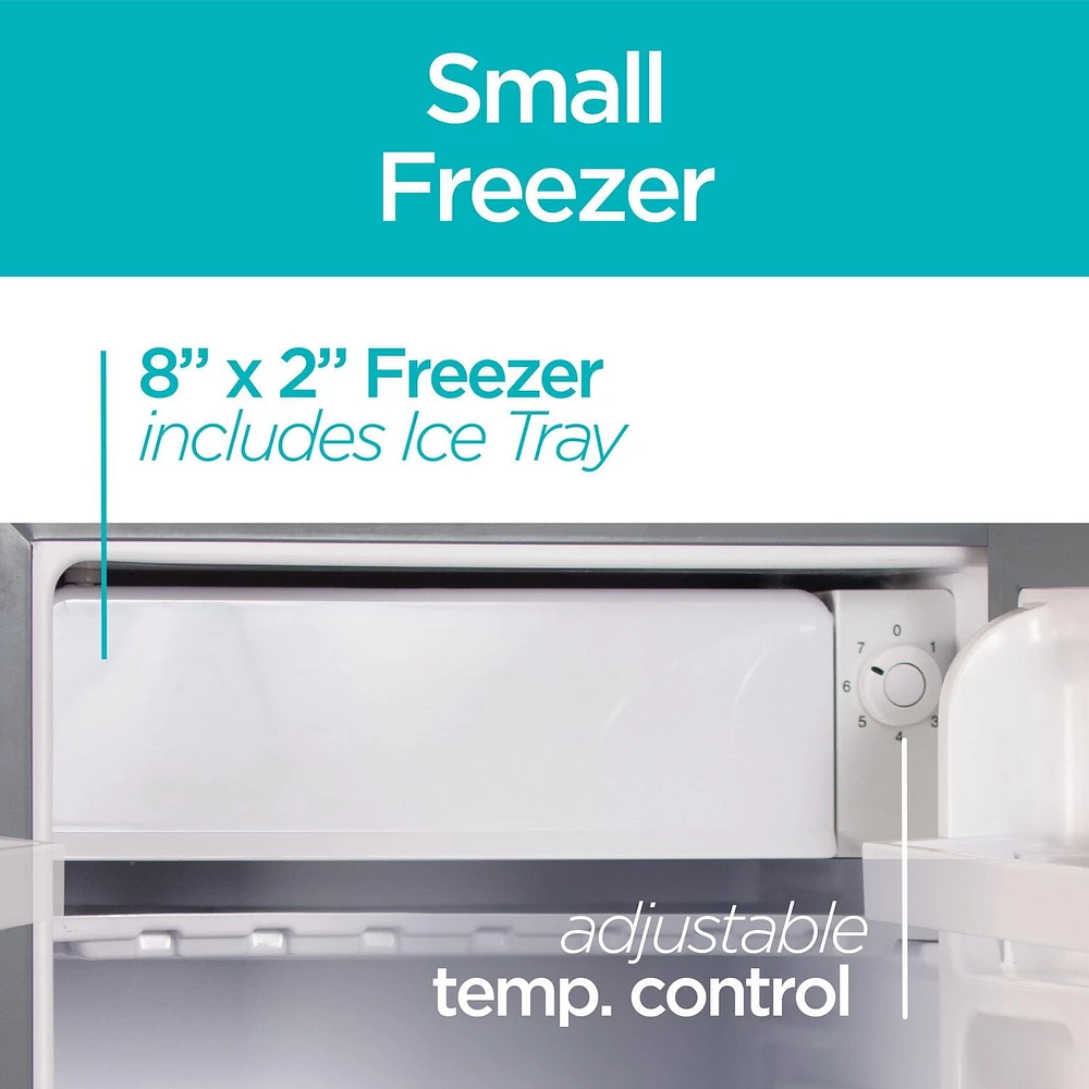 Black + Decker bcrk25w compact Refrigerator Energy Star Single Door mini réfrigérateur avec congélateur 2,5 pieds cubes blanc