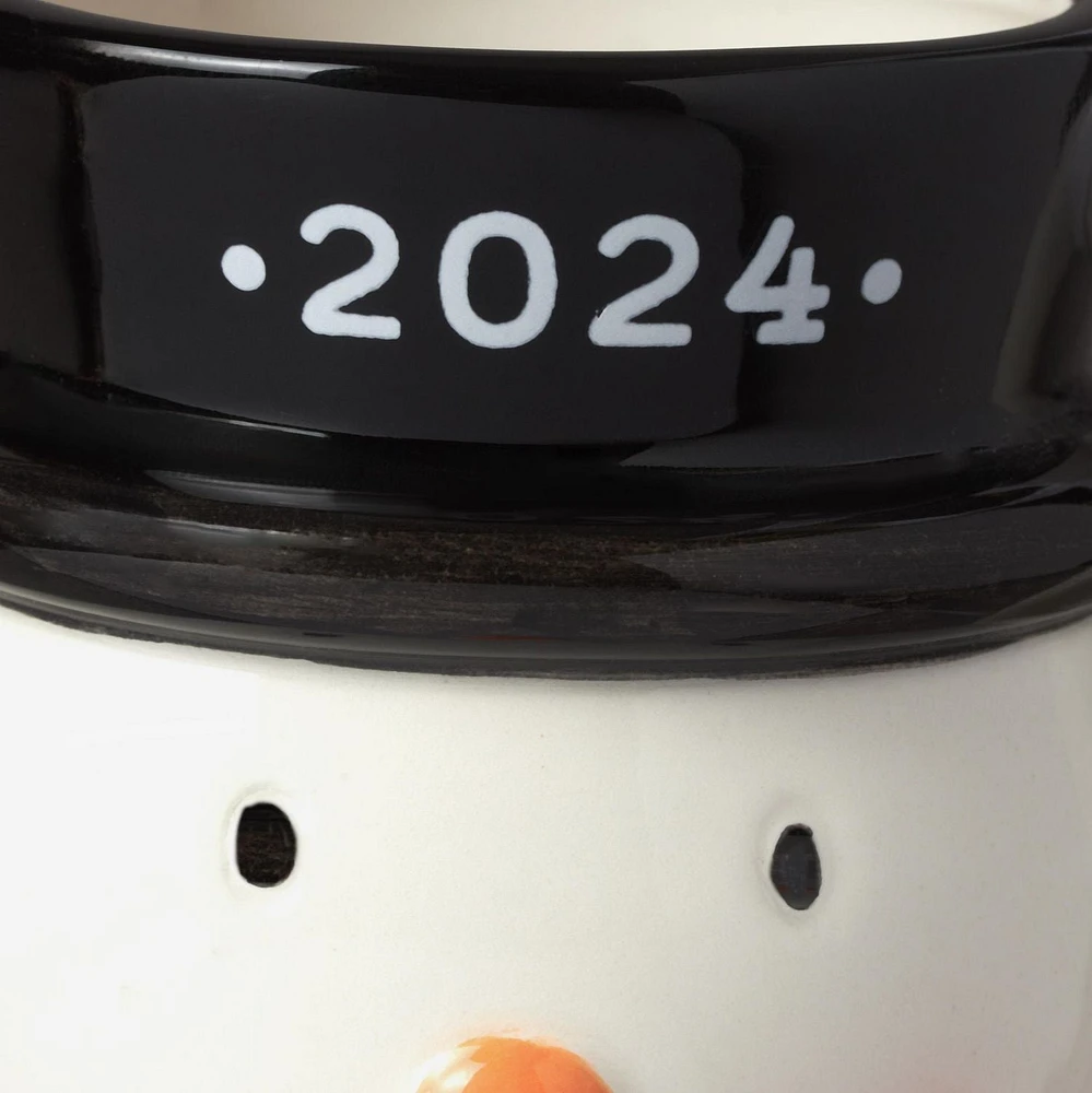Ornement tasse bonhomme de neige Holiday Time
