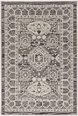 Tapis d'appoint Vintage Hamadan ivoire & anthracite 2 pi x 3 pi