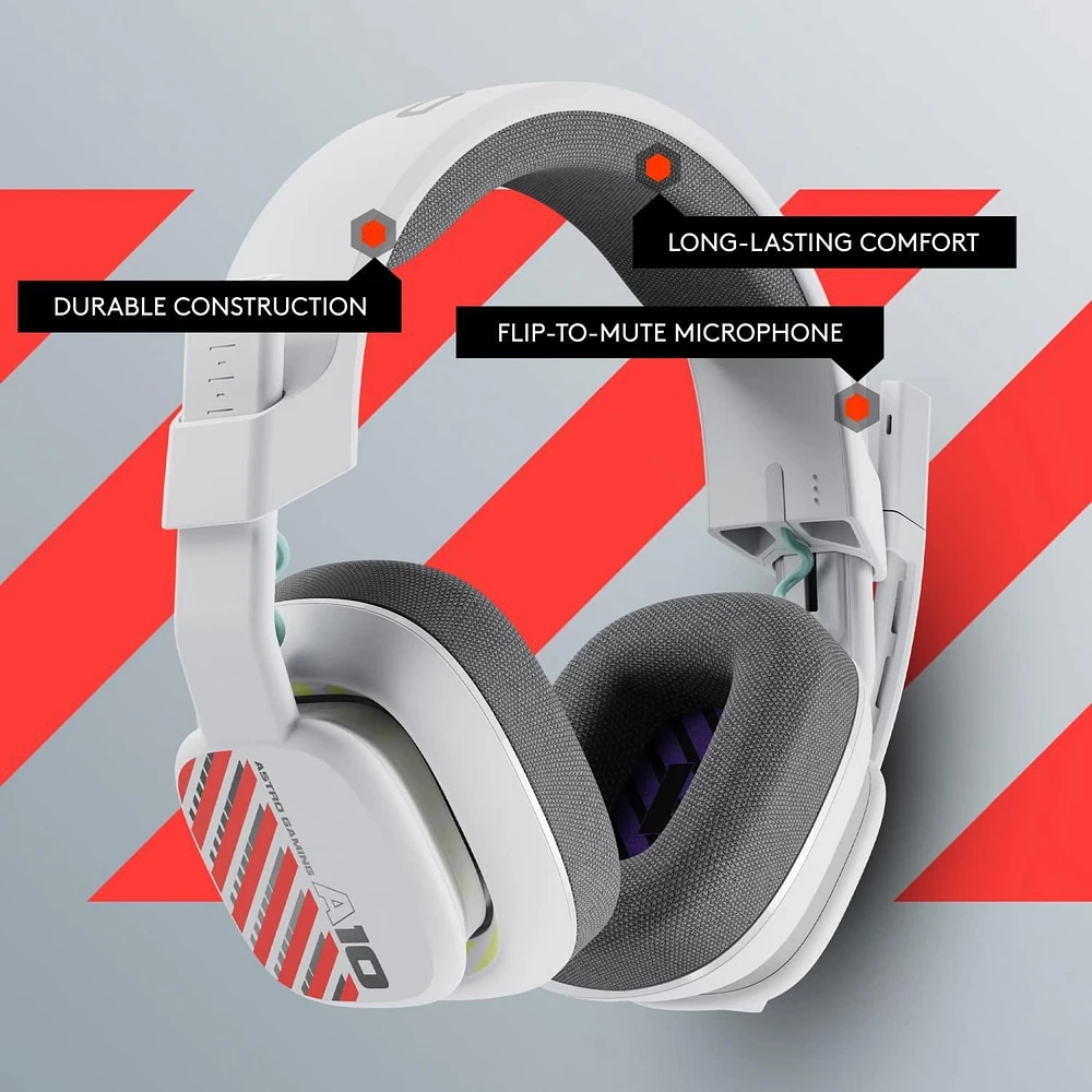 LOGITECH ASTRO GAMING A10 GEN 2 CASQUE XBOX BLANC Qualité sonore améliorée