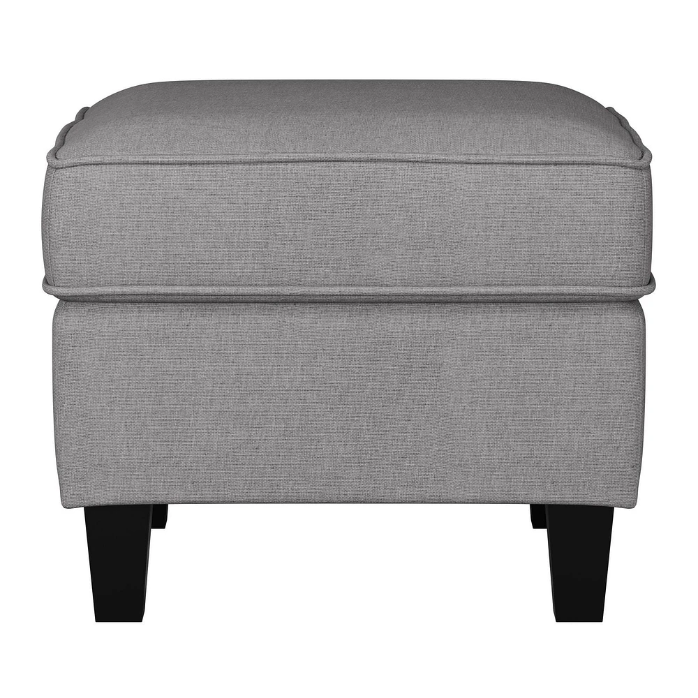 Ensemble de fauteuil d'appoint et repose-pieds rembourrés d'apparence lin Georgia