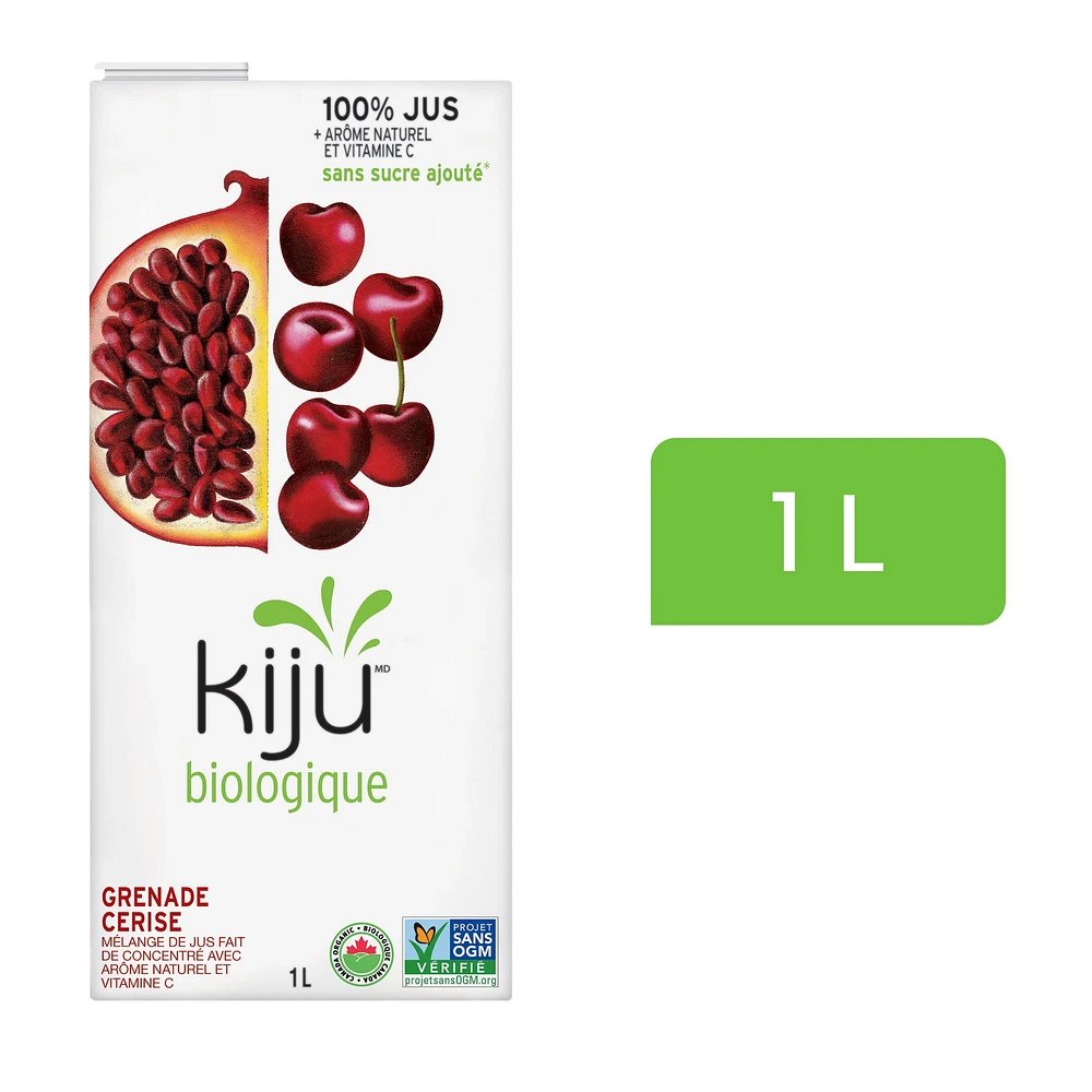 Kiju Organic Pomegranate Cherry Fruit Juice Blend, 1 L