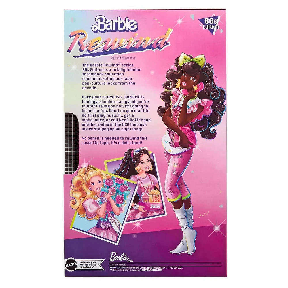 Barbie Rétro et Accessoires-Poupée Soirée Pyjama, années 80