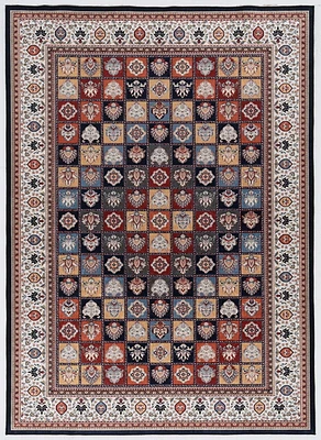 Tapis Emerald Barton noir & crème de 6 pi 7 po x 9 pi 7 po