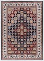 Tapis Emerald Barton noir & crème de 6 pi 7 po x 9 pi 7 po