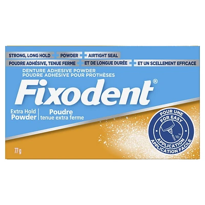 Poudre adhésive pour prothèses Fixodent Tenue extra ferme 77 g