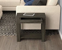 Safdie & Co. Accent Table Dark Grey With Drawer
