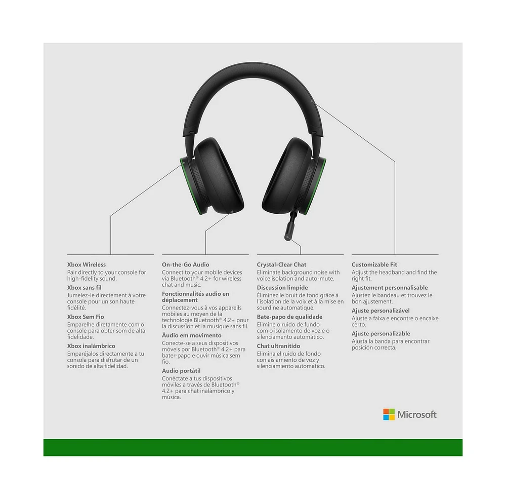 Xbox Wireless Headset for Xbox Series X|S, Xbox One, and Windows 10 Devices, Xbox Wireless Headset