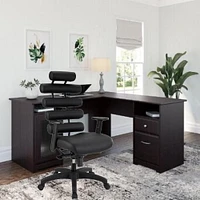 Chaise de bureau Argo pivotante en simili cuir, coussin enroulé le long du dossier