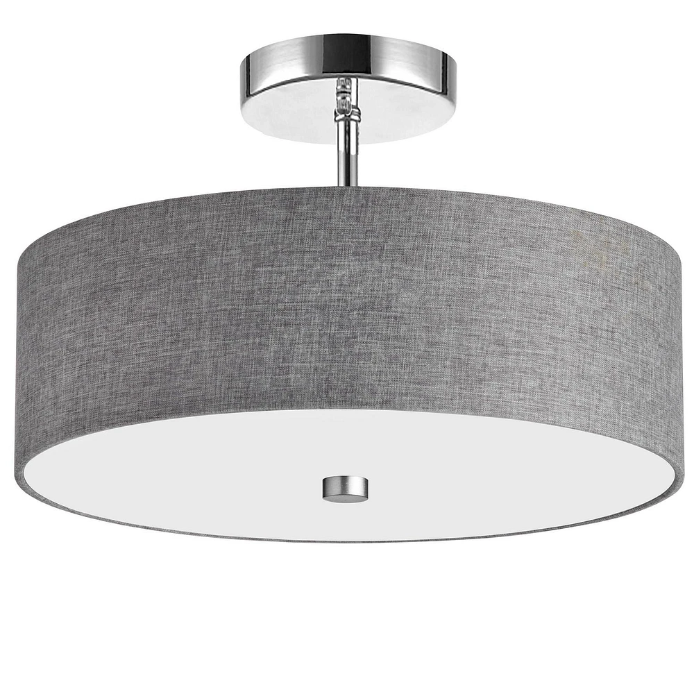 Dainolite 571-143SF-PC-GRY Grey Semi-Flush Mount