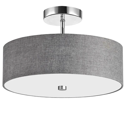 Dainolite 571-143SF-PC-GRY Grey Semi-Flush Mount