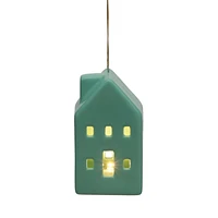 Temps de vacances ensemble de 3 ornement de maison LED