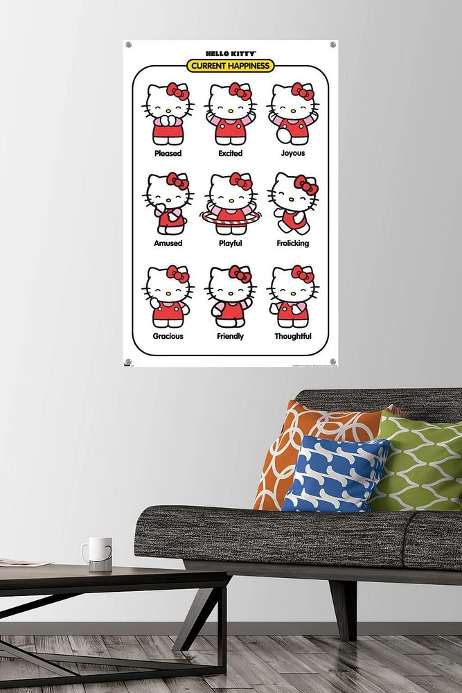 Hello Kitty - Current Happiness Wall Poster, 22.375" x 34"