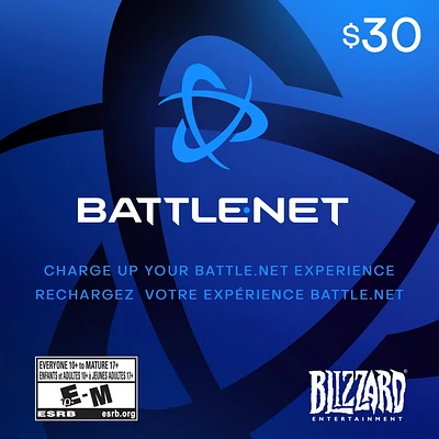 $30 Battle.net Balance (Code Numérique)