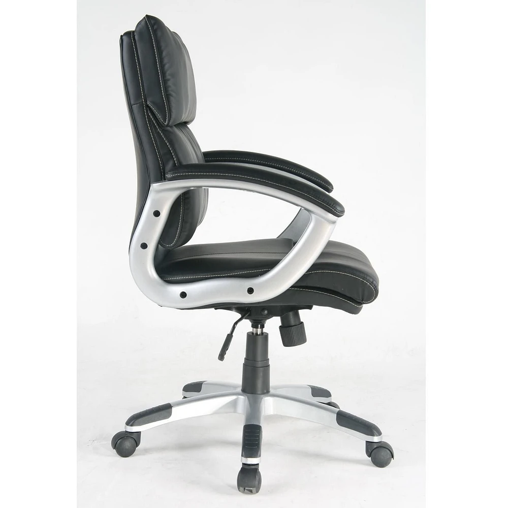 Chaise de bureau TygerClaw en cuir PU à dossier moyen