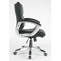 Chaise de bureau TygerClaw en cuir PU à dossier moyen