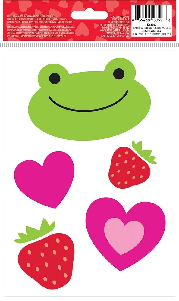 Mello Smello Frog Super Gel Clings - 1 Sheet