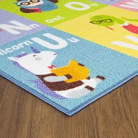 KC Cubs Collection de jeux ABC Alphabet Animal Apprentissage éducatif et aire de jeu Tapis pour enfants et enfants Chambres et salle de jeux