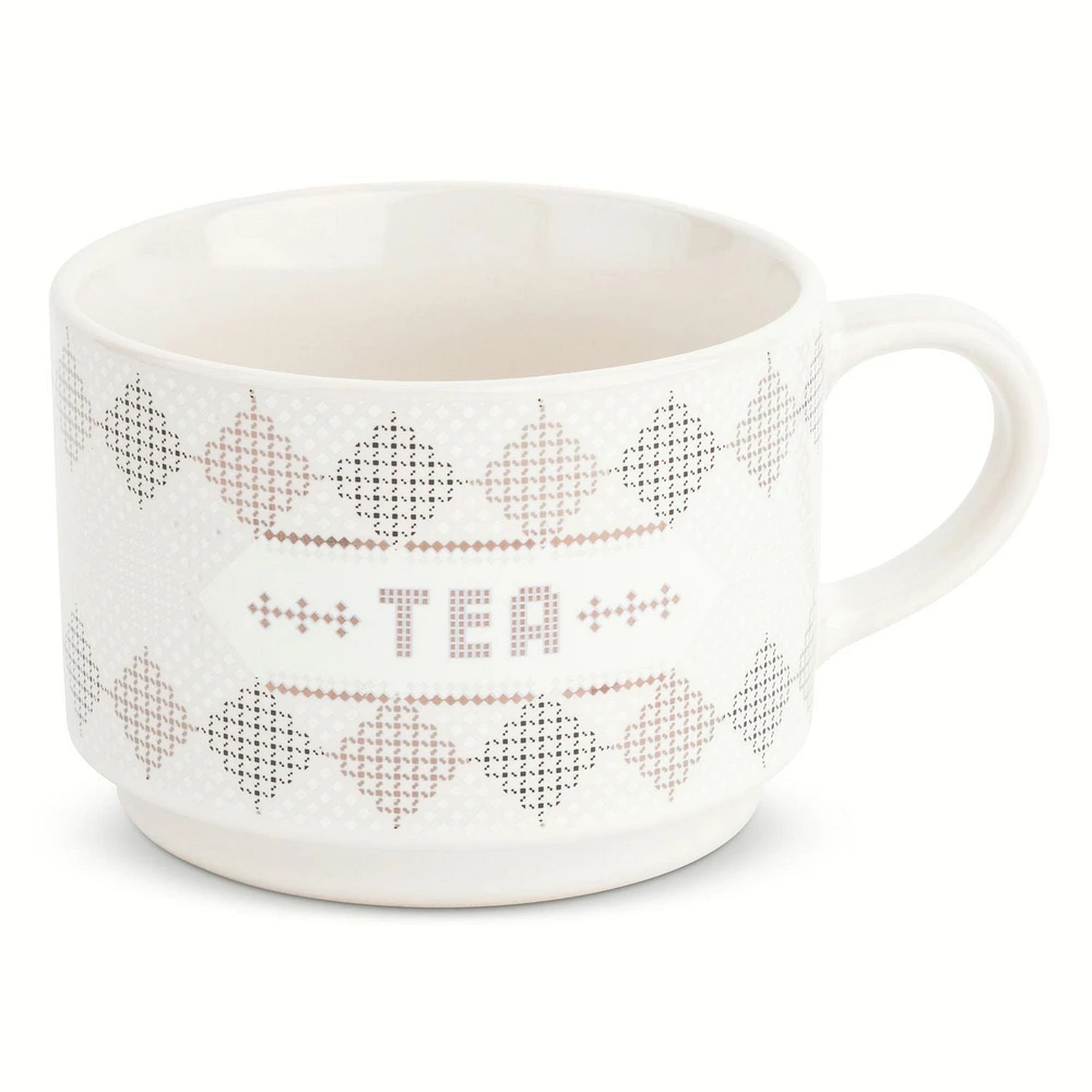 Thyme & Table Ensemble de 4 tasses à café empilables Bistro, 11 fl oz tasses à café