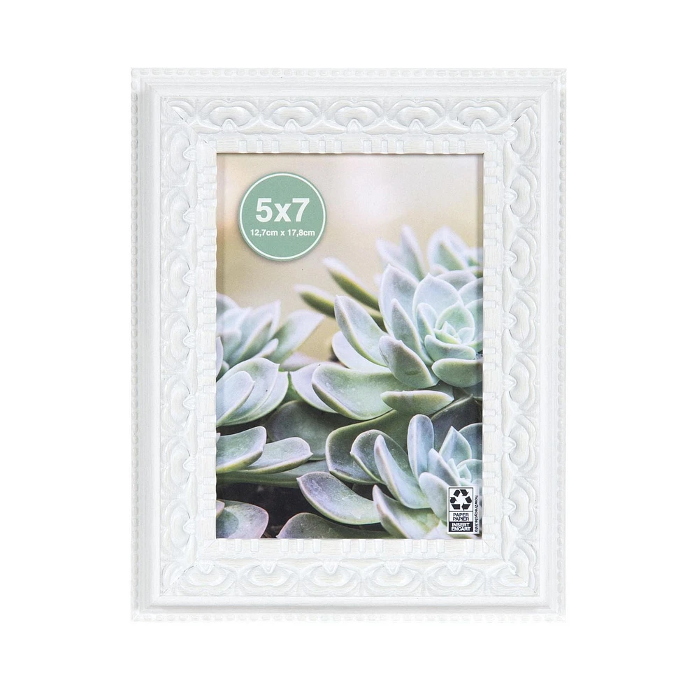 Cadre photo 12,7 x 17,8 cm Mandeville blanc