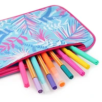 Pen+Gear Tropical Large Pencil Pouch with Botanical Floral Design