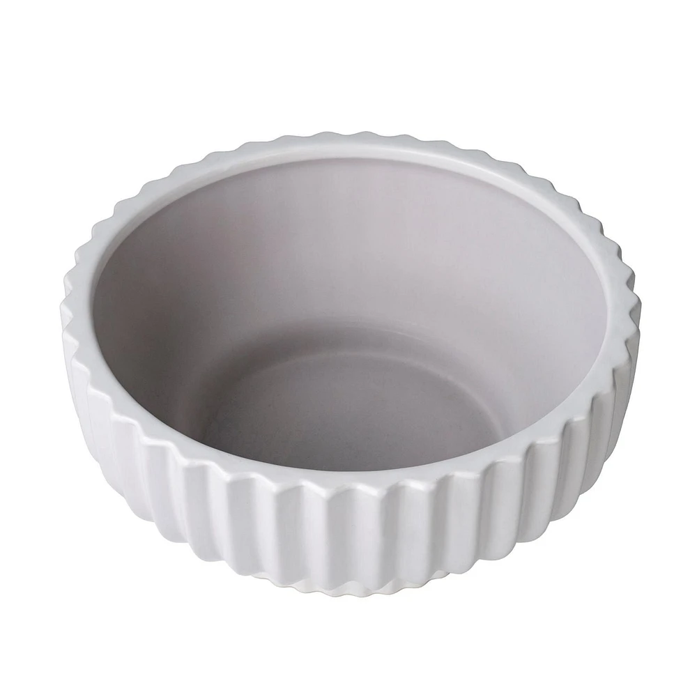Better Homes & Gardens 8" Ceramic Cup Pot-White, Flower pot