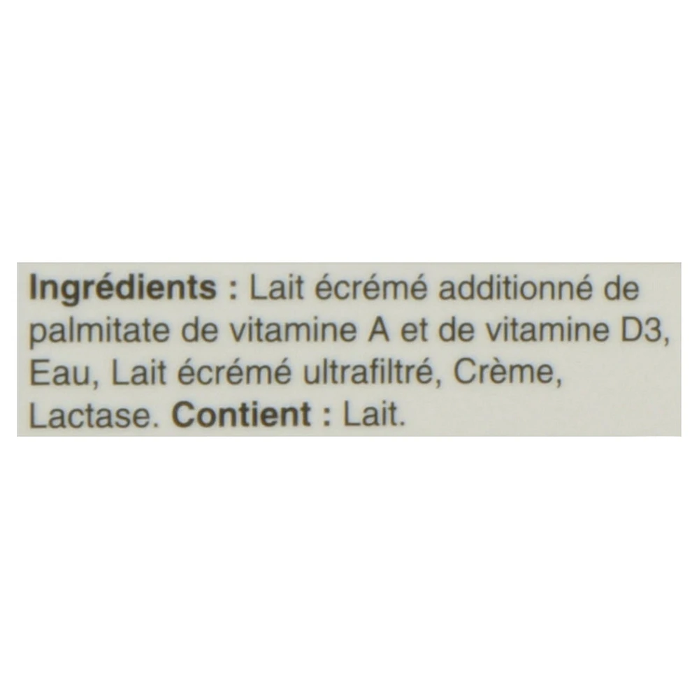 2L Lait sans lactose 1% Nutrinor Fait de lait Nordique