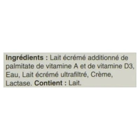 2L Lait sans lactose 1% Nutrinor Fait de lait Nordique