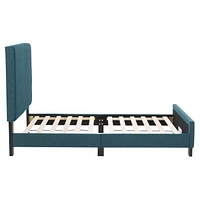 Ellery Fabric Tufted Twin Bed with Slats