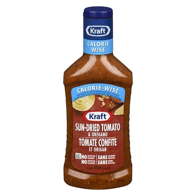 Kraft Sun Dried Tomato and Oregano Salad Dressing, Calorie Wise