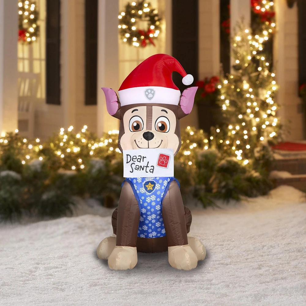 Christmas Inflatable Paw Patrol Chase with Blue Sweater and Letter to Santa
