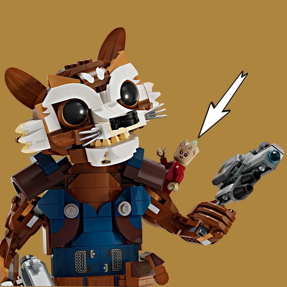LEGO Super Heroes Marvel Rocket et Bébé Groot 76282 Ensemble de construction (566 pièces) Comprend 566 pièces, 10+ ans