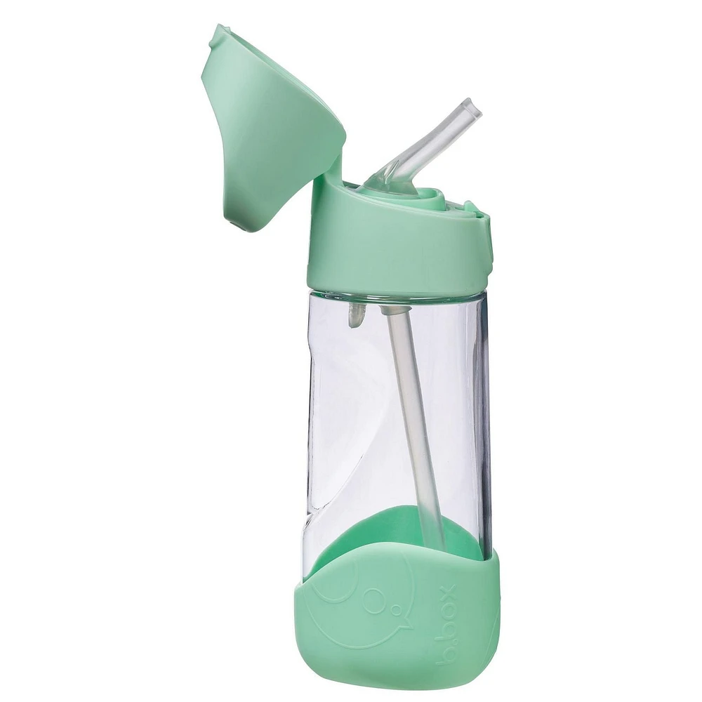 b.box - 15oz Tritan Straw Bottle: Modern Water Bottle with Flip Straw for Toddlers & Kids. Spill Proof, Leak Proof, BPA Free. Great for School/Daycare or Next Step after Sippy Cups