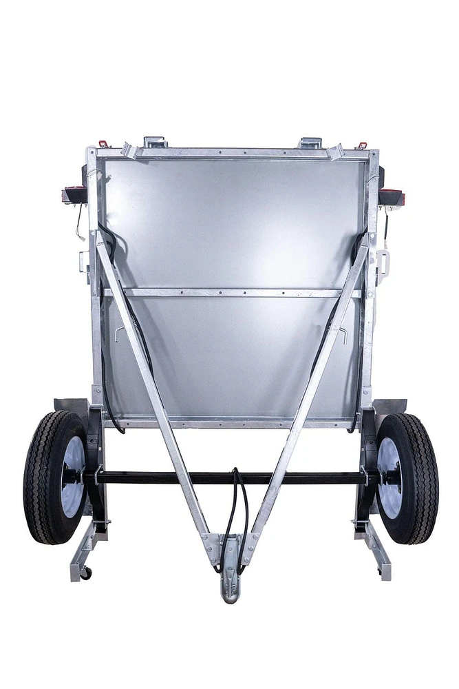 DK2 Ensemble de remorque utilitaire PLIABLE polyvalente de 4 pi x 8 pi (1,2 x 2,4 m) galvanisés