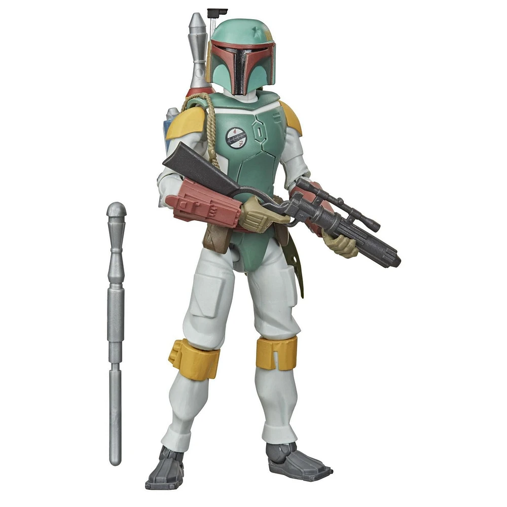 Star Wars Galaxy of Adventures - Figurine articulée Boba Fett de 12,5 cm avec projectile, jouet pour enfants, à partir de 4 ans