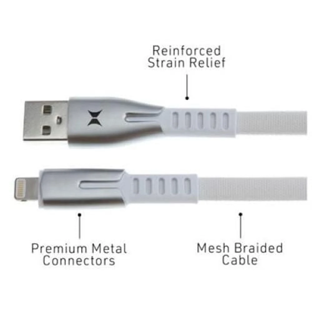 XTREME Premium MFI Charge/Sync Lightning Cables 10ft, White